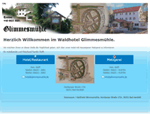 Tablet Screenshot of glimmesmuehle.de